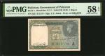 PAKISTAN. Government of Pakistan. 1 Rupee, ND (1948). P-1. PMG Choice About Uncirculated 58 EPQ.