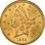 1884-CC自由女神像双鹰金币 PCGS MS 63 1884-CC Liberty Head Double Eagle