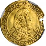 GERMANY. Silesia-Liegnitz-Brieg. Ducat, 1661-EW. Brieg Mint. Christian. NGC VF Details--Holed.