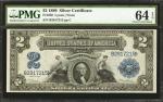 Fr. 250. 1899 $2 Silver Certificate. PMG Choice Uncirculated 64 EPQ.