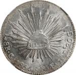 MEXICO. 8 Reales, 1855-GO PF. Guanajuato Mint. NGC MS-62.