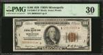 Fr. 1890-I*. 1929 $100 Federal Reserve Bank Star Note. Minneapolis. PMG Very Fine 30.