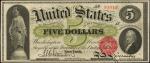 Friedberg 63. 1863 $5 Legal Tender Note. PMG Choice About Uncirculated 58.