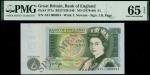 Bank of England, D. H. F. Somerset, £1, ND (1981-84), serial number A01 000054, green, pale yellow-o