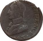 “1783” (circa 1820) Washington Draped Bust Copper. Large Military Bust “Farthing.” Musante GW-109, B