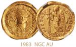 公元491-518年东罗马拜占庭帝国金币/NGCAU