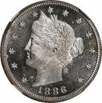 1886 Liberty Head Nickel. Proof-64 Cameo (NGC).