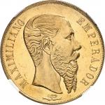 MEXIQUE Maximilien Ier (1864-1867). 20 pesos 1866, M°, Mexico.