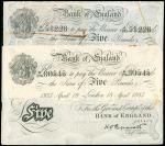 1935年 英国五镑2枚，二战时 伯尔尼哈德行动 伪钞，有黄及锈班，世界纸币