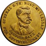 1877 George B. McClellan New Jersey Satirical Medal. Brass. Mint State.