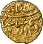 IRAN. 1/2 Mohur, AH 1180 (1766/1767). Rasht Mint. Karim Khan AH 1166-93 (1753-79). PCGS AU-50 Secure