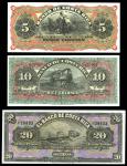 Beautiful Banco de Costa Rica Remainder Note Selection. PS-163r1 5 Pesos 1899; PS-164r 10 Pesos 1899