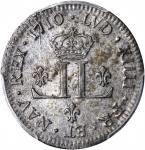 1710-D 30 Deniers, or Mousquetaire. Lyon Mint. Vlack-2. Rarity-2. AU-58 (PCGS).