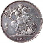 1821年英国克朗银元，EF，有包浆