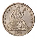 1871年美国半圆银币一枚
