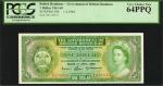 BRITISH HONDURAS. Government of British Honduras. 1 Dollar, 1961-69. P-28b. PCGS Currency Very Choic