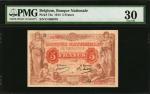 BELGIUM. Banque Nationale. 5 Francs, 1914. P-74a. PMG Very Fine 30.