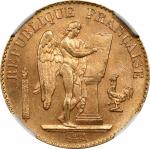 FRANCE. 20 Francs, 1898-A. Paris Mint. NGC MS-63.