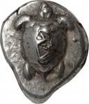 AEGINA. AR Stater (12.21 gms), ca. 480-457 B.C. NGC Ch VF, Strike: 5/5 Surface: 3/5. Countermarks.