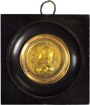 Antique George Washington Medallic Portrait. Gilt copper. 41 mm.