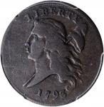 1793 Liberty Cap Half Cent. Head Left. C-3. Rarity-3. Fine Details--Scratch (PCGS).