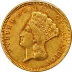 1856 Three-Dollar Gold Piece. EF-45 (PCGS).