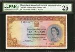 RHODESIA & NYASALAND. Bank of Rhodesia & Nyasaland. 10 Pounds, 1956-60. P-23a. PMG Very Fine 25.