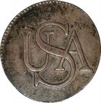 Undated (ca. 1880) Bar Copper. Undescribed Struck Copy. Silver. Choice Extremely Fine.