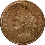 1860 Indian Cent. Rounded Bust. MS-61 (ANACS). OH.
