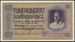 Central Bank of the Ukraine, German Occupation, 500 karbowanez (4), Rowno, 10 March 1942, red serial