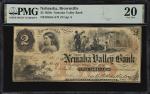 Brownville, Nebraska. Nemaha Valley Bank. 1857 $2. PMG Very Fine 20.