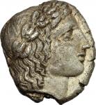 Greek Coins, Illyria, Damastion. AR Tetradrachm, c. 380-360 BC. Cf. Grose 5085 var. Cf. May 32 var. 