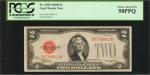 Fr. 1505. 1928-D $2 Legal Tender Note. PCGS Currency Choice About New 58 PPQ.