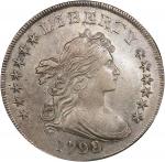 1799/8 Draped Bust Silver Dollar. BB-143, B-2. Rarity-4. 13-Star Reverse. AU-55 (PCGS).