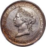 1868年香港一圆，NGC AU Details表面带有髮线，#2806272-002，髮丝划痕
