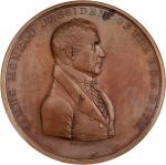 1817 James Monroe Indian Peace Medal. Bronze. Second Size. Julian IP-9, Prucha-41. Second Reverse. M