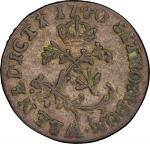1740-AA Half Sou Marque. Metz Mint. Vlack-324. Rarity-1. AU-50 (PCGS).