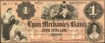 Lynn, Massachusetts. Lynn Mechanics Bank. Jan. 1, 1860. $1. About Uncirculated.