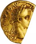 TIBERIUS, A.D. 14-37. Cut AV Aureus (5.74 gms), Lugdunum Mint, A.D. 36-37.