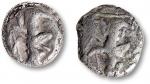 古印度阿栔美尼德王朝（公元前500-485年）西克勤银币一组二枚，重量：5克，4.7克，保存完好，敬请预览