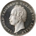 GERMANY. Anhalt-Dessau. Taler, 1863-A. Berlin Mint. Leopold Friedrich. NGC PROOF-64 Cameo.