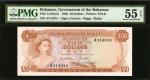 1965巴哈马50元 PMG AU 55 Government of the Bahamas. 50 Dollars