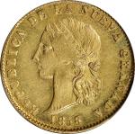 COLOMBIA. 10 Pesos, 1858-POPAYAN. Popayan Mint. PCGS MS-62.
