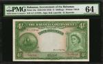 BAHAMAS. Government of the Bahamas. 4 Shillings, 1936 (ND 1953). P-13a. PMG Choice Uncirculated 64.