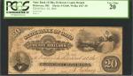Delaware, Ohio. State Bank of Ohio, Delaware County Branch. November 24, 1860. $20. PCGS Very Fine 2