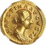 FAUSTINA JUNIOR (DAUGHTER OF ANTONINUS PIUS & WIFE OF MARCUS AURELIUS). AV Aureus (7.21 gms), Rome M