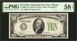 Fr. 2006-Gm*. 1934A $10  Federal Reserve Mule Star Note. Chicago. PMG Choice About Uncirculated 58 E
