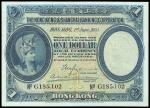 1935年香港上海汇丰银行一圆，AU