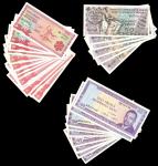 x Banque de la Republique du Burundi, a group of notes from the 1977- series comprising 20 francs (1