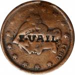 I. VAIL on an 1841 Matron Head large cent. Brunk V-20, Rulau-Unlisted. Host coin Fine. 